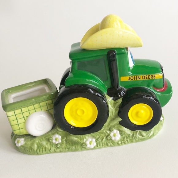 John Deere Johnny Tractor Ceramic Figure w Cowboy Hat - Picture 4 of 10